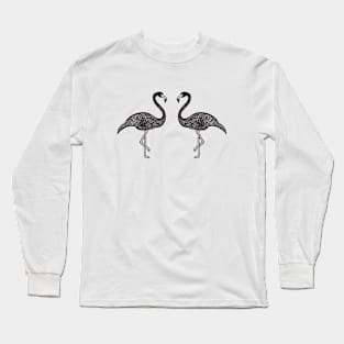 Flamingos in Love - cute and fun bird design - light colors Long Sleeve T-Shirt